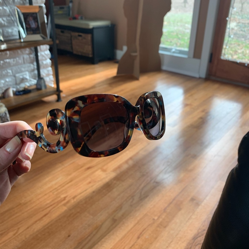 PRADA LADIES BAROQUE BLUE TORTOISE SUNGLASSES